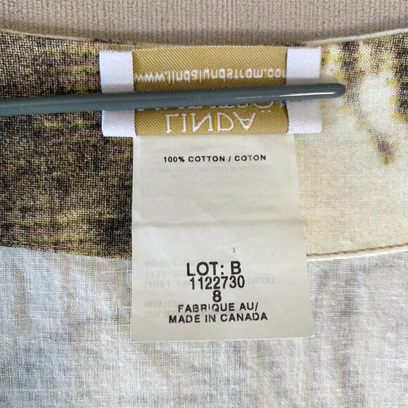 Linda Lundstrom Lightweight Jacket Crop Button Up Floral Coastal Mediterranean - Picture 9 of 16